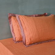 French Color Border Linen Pillowcases (set of 2)