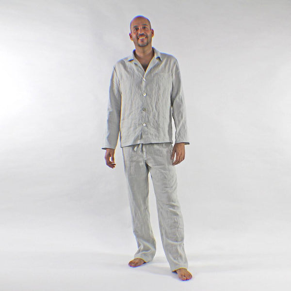 Men's linen pyjama set, Linen sleepwear